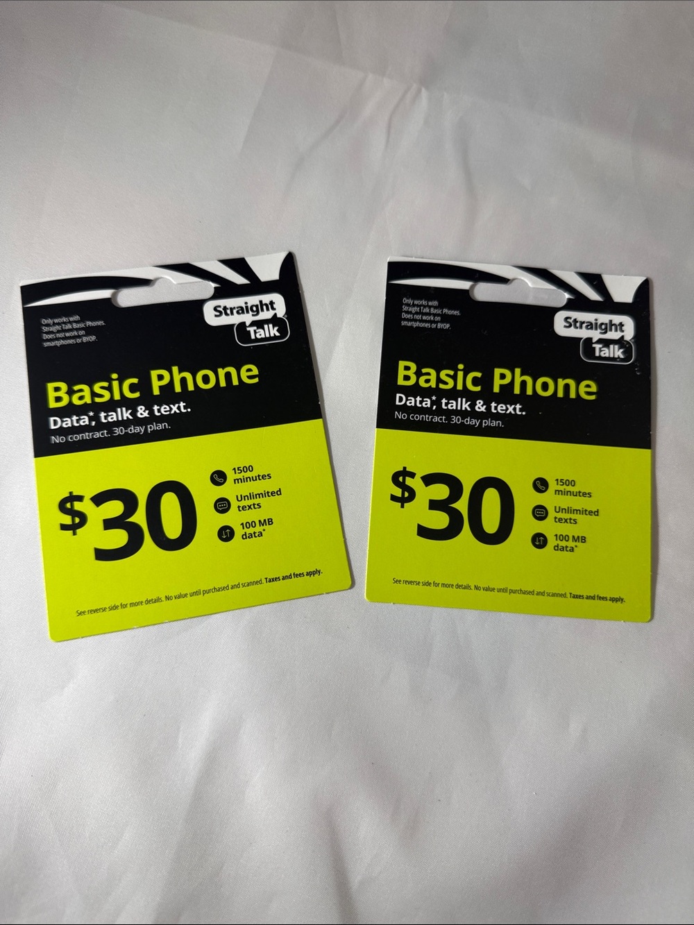 Straight Talk Phone $30 Card - Yellow/Black
